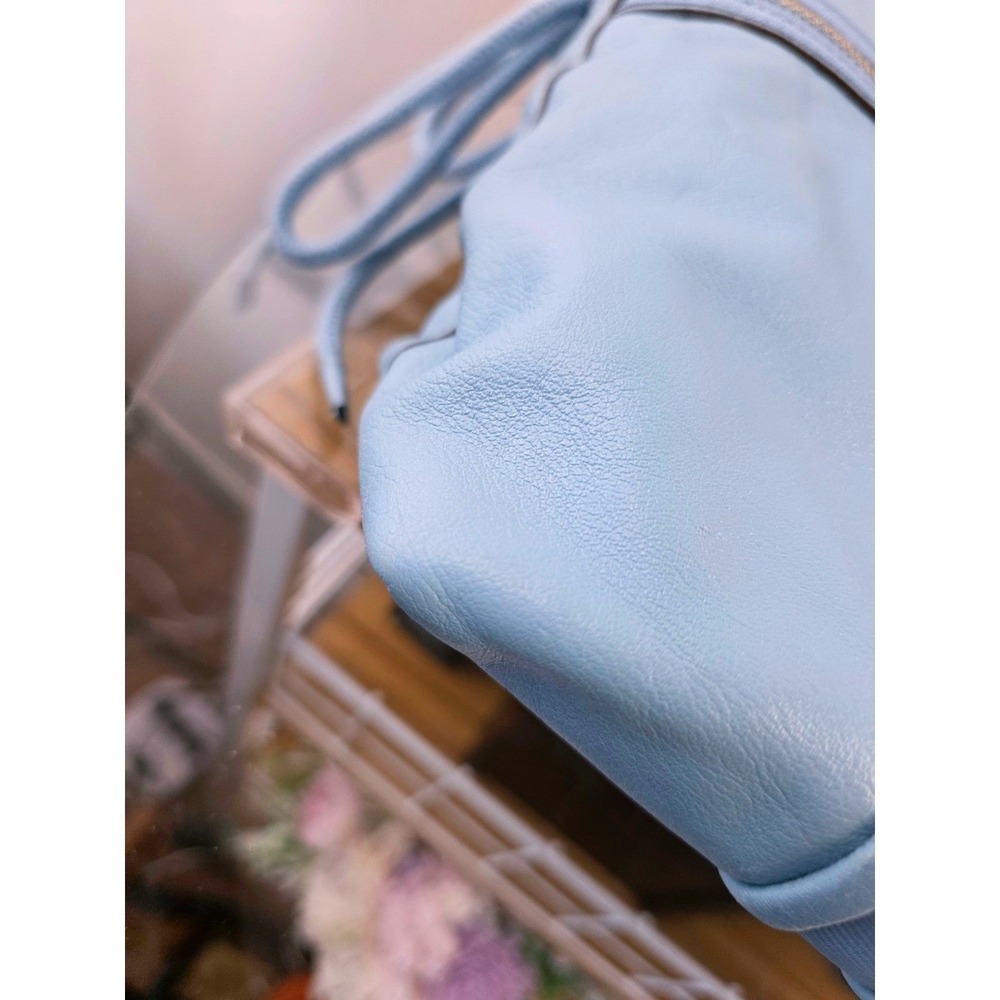 Coach Poppy Spotlight Tote Light Blue Leather Bag Silver Hardware 14564 - Picture 7 of 16